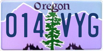 OR license plate 014VYG