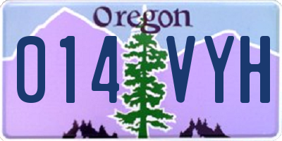 OR license plate 014VYH