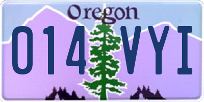 OR license plate 014VYI
