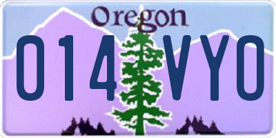 OR license plate 014VYO