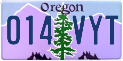 OR license plate 014VYT