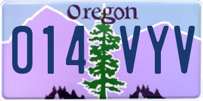 OR license plate 014VYV