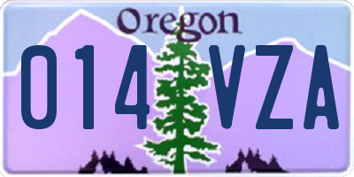 OR license plate 014VZA