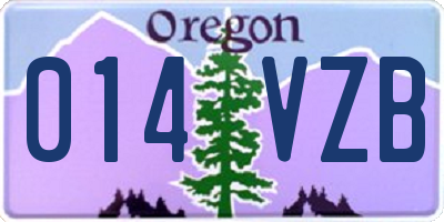 OR license plate 014VZB