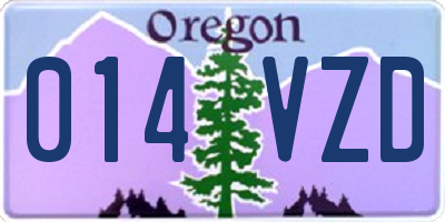 OR license plate 014VZD