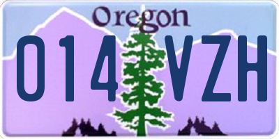 OR license plate 014VZH