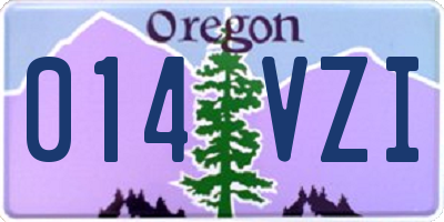 OR license plate 014VZI