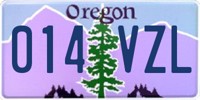 OR license plate 014VZL
