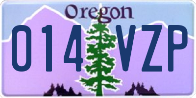 OR license plate 014VZP