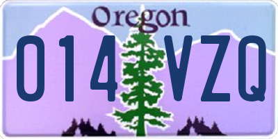 OR license plate 014VZQ