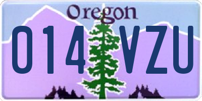 OR license plate 014VZU
