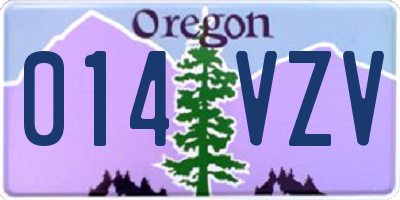 OR license plate 014VZV