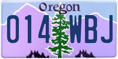 OR license plate 014WBJ
