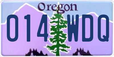 OR license plate 014WDQ