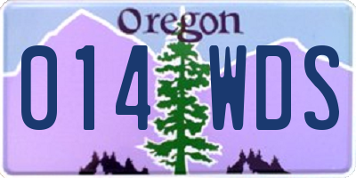 OR license plate 014WDS