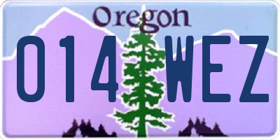 OR license plate 014WEZ