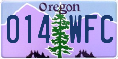 OR license plate 014WFC