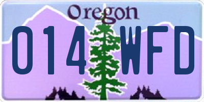 OR license plate 014WFD