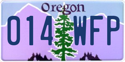OR license plate 014WFP