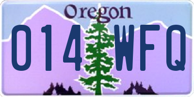 OR license plate 014WFQ