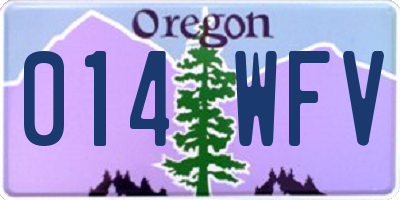 OR license plate 014WFV