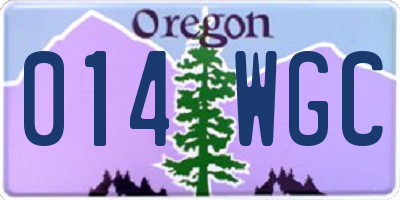 OR license plate 014WGC