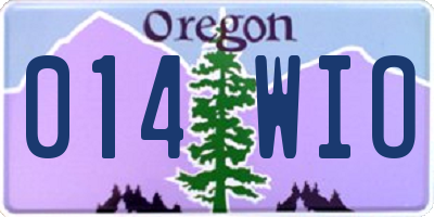 OR license plate 014WIO