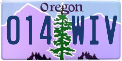 OR license plate 014WIV