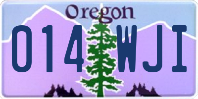 OR license plate 014WJI
