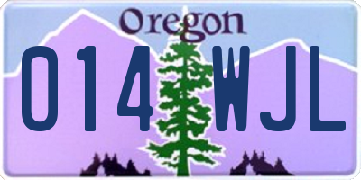 OR license plate 014WJL