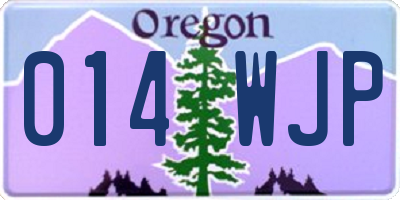 OR license plate 014WJP