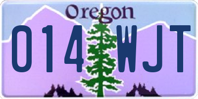 OR license plate 014WJT