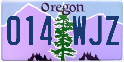 OR license plate 014WJZ
