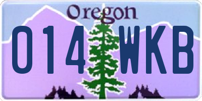 OR license plate 014WKB