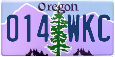 OR license plate 014WKC