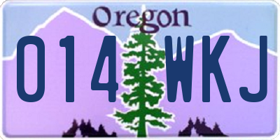 OR license plate 014WKJ