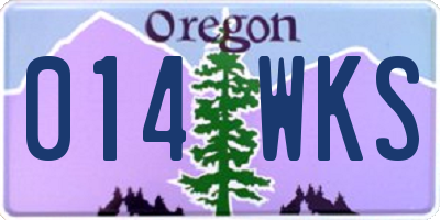 OR license plate 014WKS