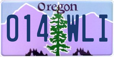 OR license plate 014WLI