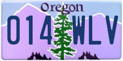 OR license plate 014WLV