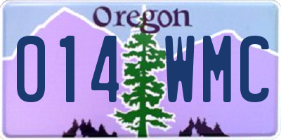 OR license plate 014WMC