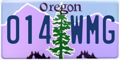 OR license plate 014WMG