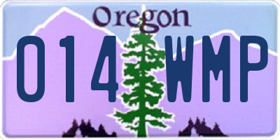 OR license plate 014WMP