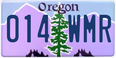 OR license plate 014WMR