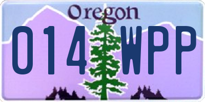 OR license plate 014WPP