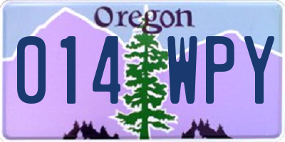 OR license plate 014WPY