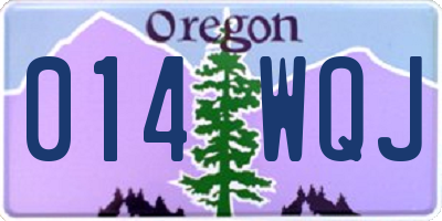 OR license plate 014WQJ