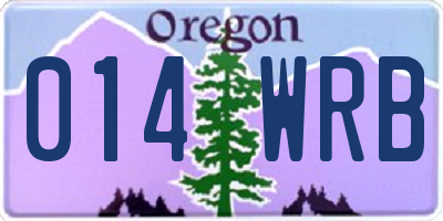 OR license plate 014WRB
