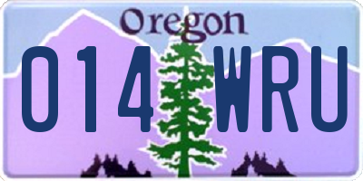 OR license plate 014WRU