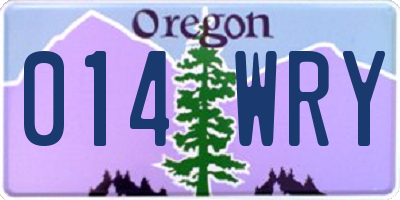 OR license plate 014WRY