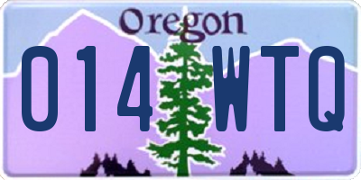OR license plate 014WTQ